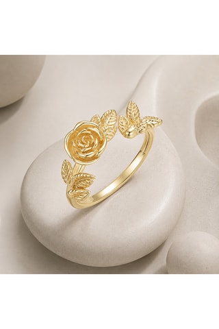 Bague - Argent plaqué or jaune
