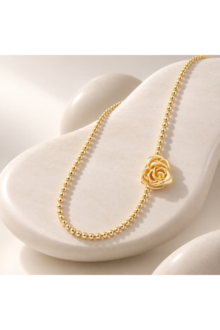 Collier - Argent plaqué or jaune