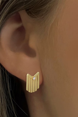 Boucles d'oreilles  Argent doré à l'or fin jaune
