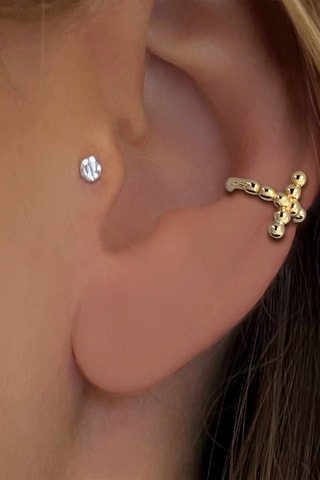Earcuff Argent doré à l'or fin jaune