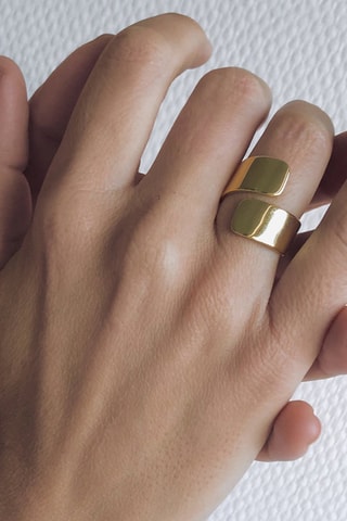 Bague - Argent plaqué or jaune