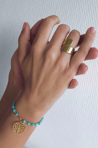Bague - Argent plaqué or jaune
