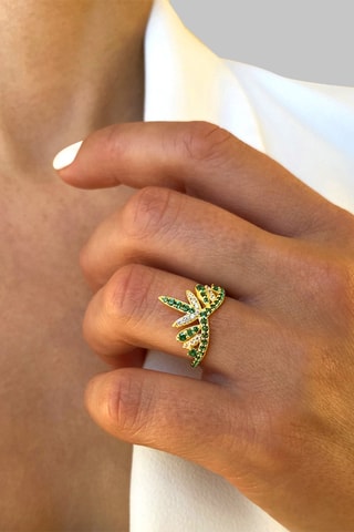 Bague - Argent plaqué or jaune