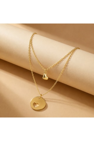 Collier double rang - Argent plaqué or jaune