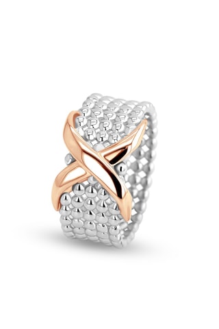 Bague - Argent et plaqué or rose