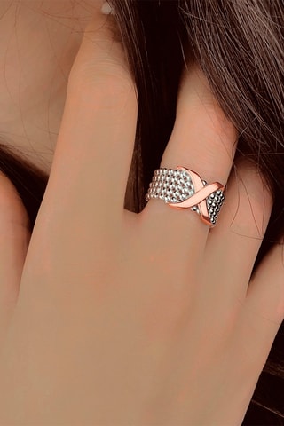 Bague - Argent et plaqué or rose