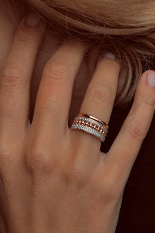Bague  -  Argent plaqué or rose