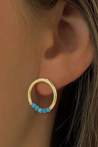 Boucles d'oreilles - Argent doré à l'or fin jaune