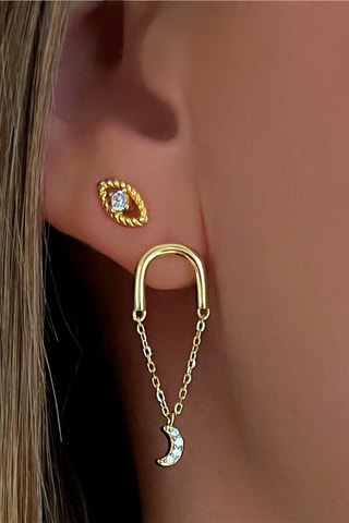 Boucles d'oreilles - Argent doré à l'or fin jaune