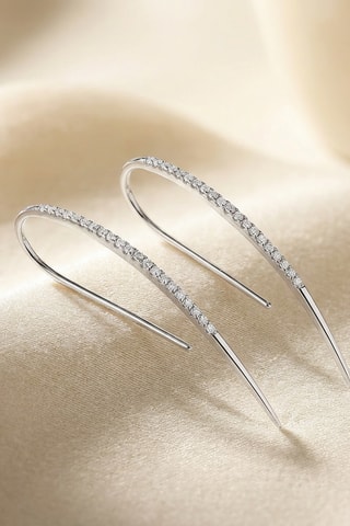 Boucles d'oreilles - Argent plaqué platine