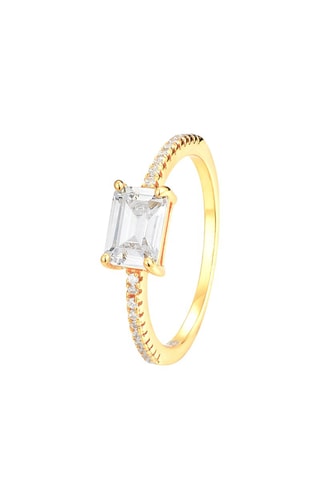Bague - Argent plaqué or jaune 