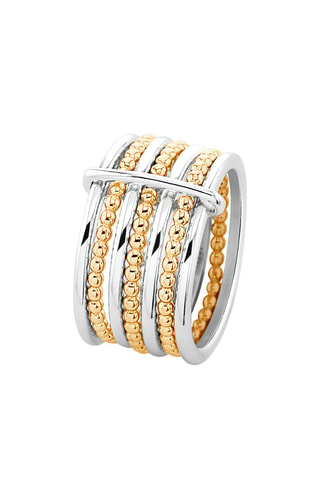 Bague - Argent, plaqué or jaune et plaqué argent