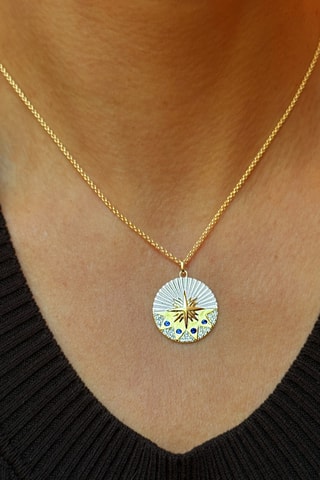 Collier - Argent plaqué or jaune et argent