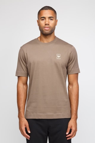 T-shirt - Emporio Armani - Blanc et marron