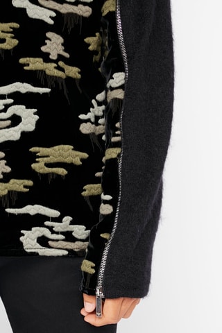 Pull en mohair et laine Emporio Armani - Blanc, noir, beige, vert et gris