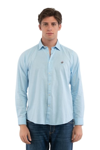 Chemise en lin - Bleu