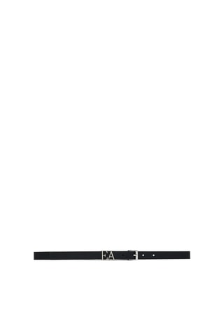 Ceinture en cuir - Emporio Armani - Noir et argenté
