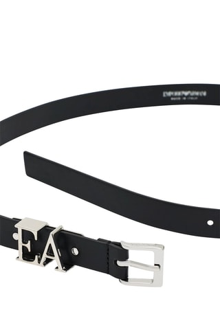 Ceinture en cuir - Emporio Armani - Noir et argenté
