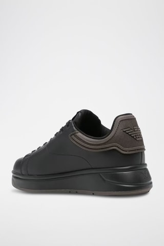 Baskets en cuir - Noir et vert
