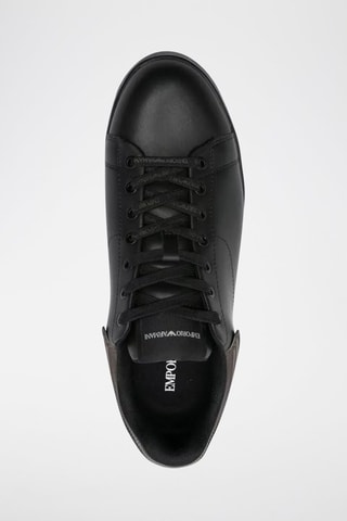 Baskets en cuir - Noir et vert