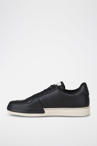 Baskets en cuir - Emporio Armani - Blanc et noir