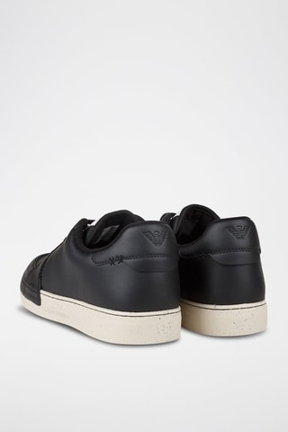Baskets en cuir - Emporio Armani - Blanc et noir