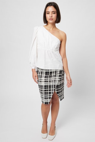 Jupe droite taille haute - Harmont & Blaine - Blanc et noir