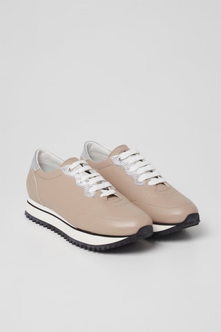 Baskets en cuir - Harmont & Blaine - Beige et argenté