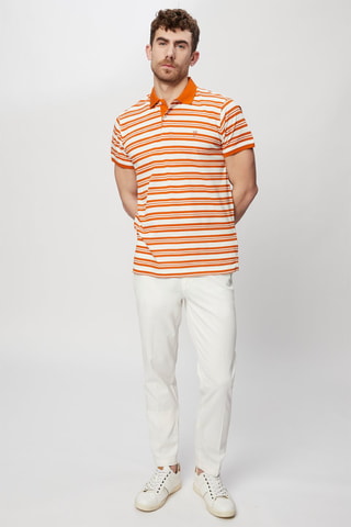 Polo - Harmont & Blaine Jeans - Blanc et orange