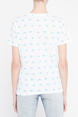 T-shirt - Blanc et bleu