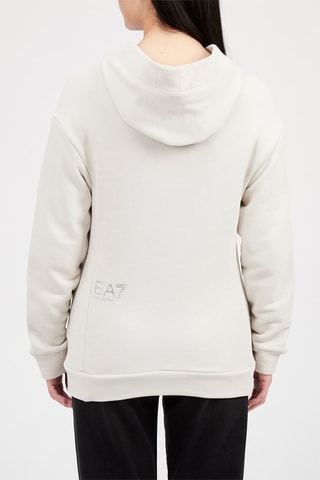 Sweat à capuche  - EA7 - Blanc et gris