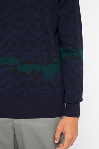 Pull en laine vierge Emporio Armani - Noir, bleu et vert