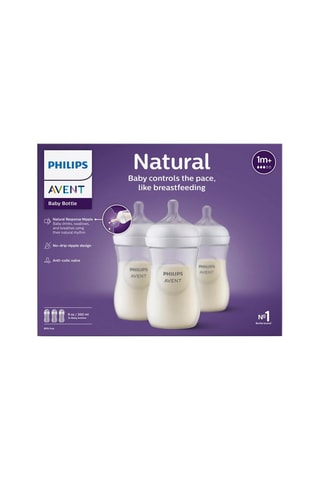 3 biberões sem BPA Natural - A partir dos 1 meses