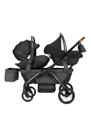 Poussette évolutif pour 2 enfants - Dès la naissance - Jusqu'à 36 kg - Noir