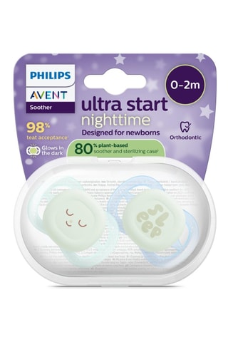 2 sucettes Ultra Start Nuit - De 0 à 2 mois