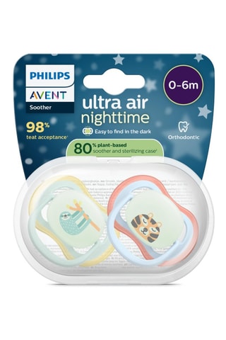 2 sucettes Ultra Air Nuit - De 0 à 6 mois