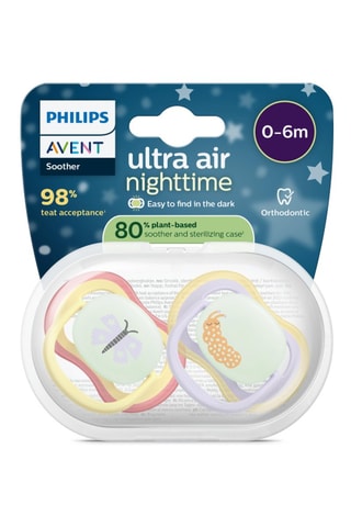 2 sucettes Ultra Air Nuit - De 0 à 6 mois