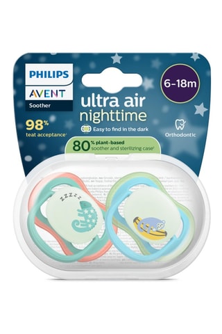 2 sucettes Ultra Air Nuit - De 6 à 18 mois