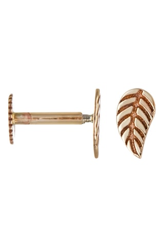 Earcuff Hoja dorada - Oro amarillo