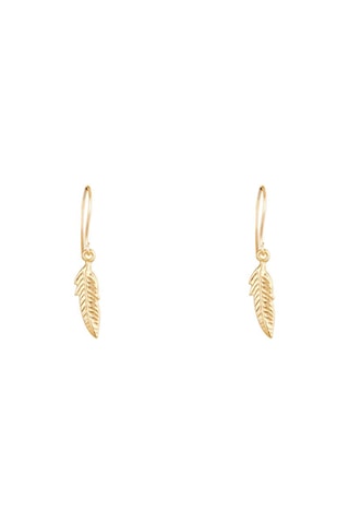Pendientes Feuille - Oro amarillo