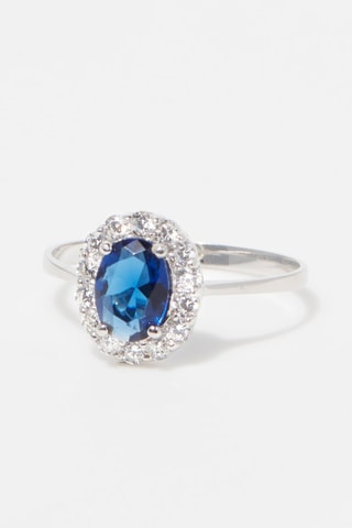 Anillo Bleu merveilleux - Oro blanco
