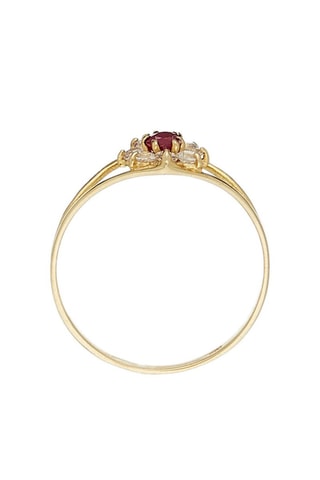 Anillo Red Queen - Oro amarillo y rubí