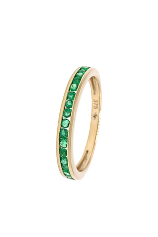 Anillo - Oro amarillo y esmeraldas