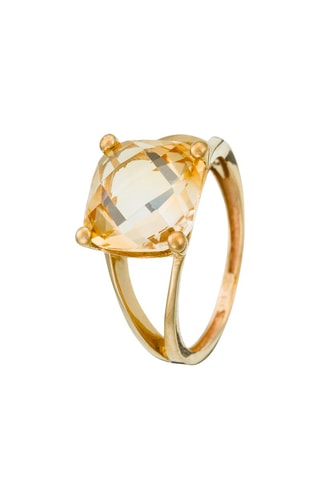 Anillo Danaïs - Oro amarillo y citrino