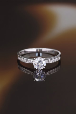 Anillo Amoureuse brillante - Oro blanco