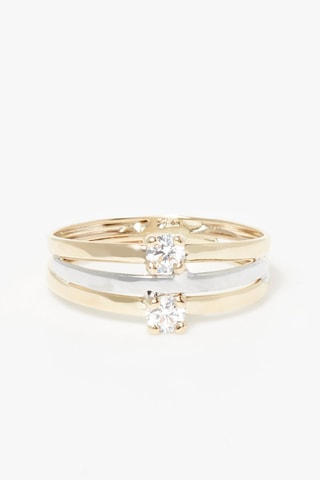 Anillo Florine - Oro amarillo, oro blanco y oro rosa