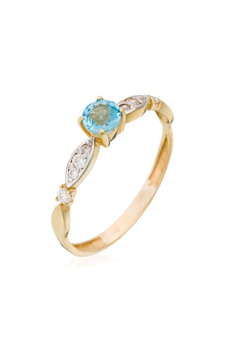 Anillo Rond d'Amour - Oro amarillo y topacio