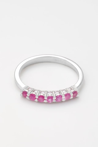 Anillo Abygail - Oro blanco y rubí