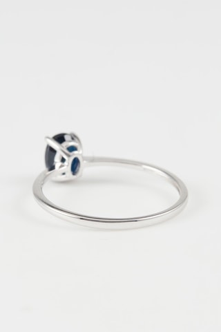 Anillo Andreia - Oro blanco y zafiro