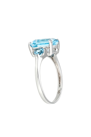Anillo Lya - Oro blanco y topacios